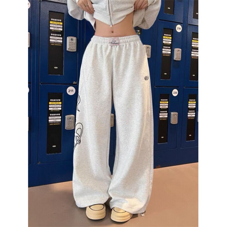 AK1911-P52美式高街直筒休闲裤阔腿工装运动卫裤,女装休闲裤,星座617A-2