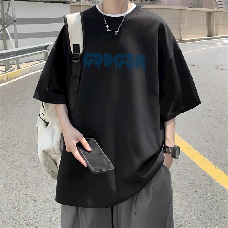 已注册/夏季外景创意个性短袖T恤男潮纯棉宽松打底衫DT00151/P25,男装T恤,电商B316