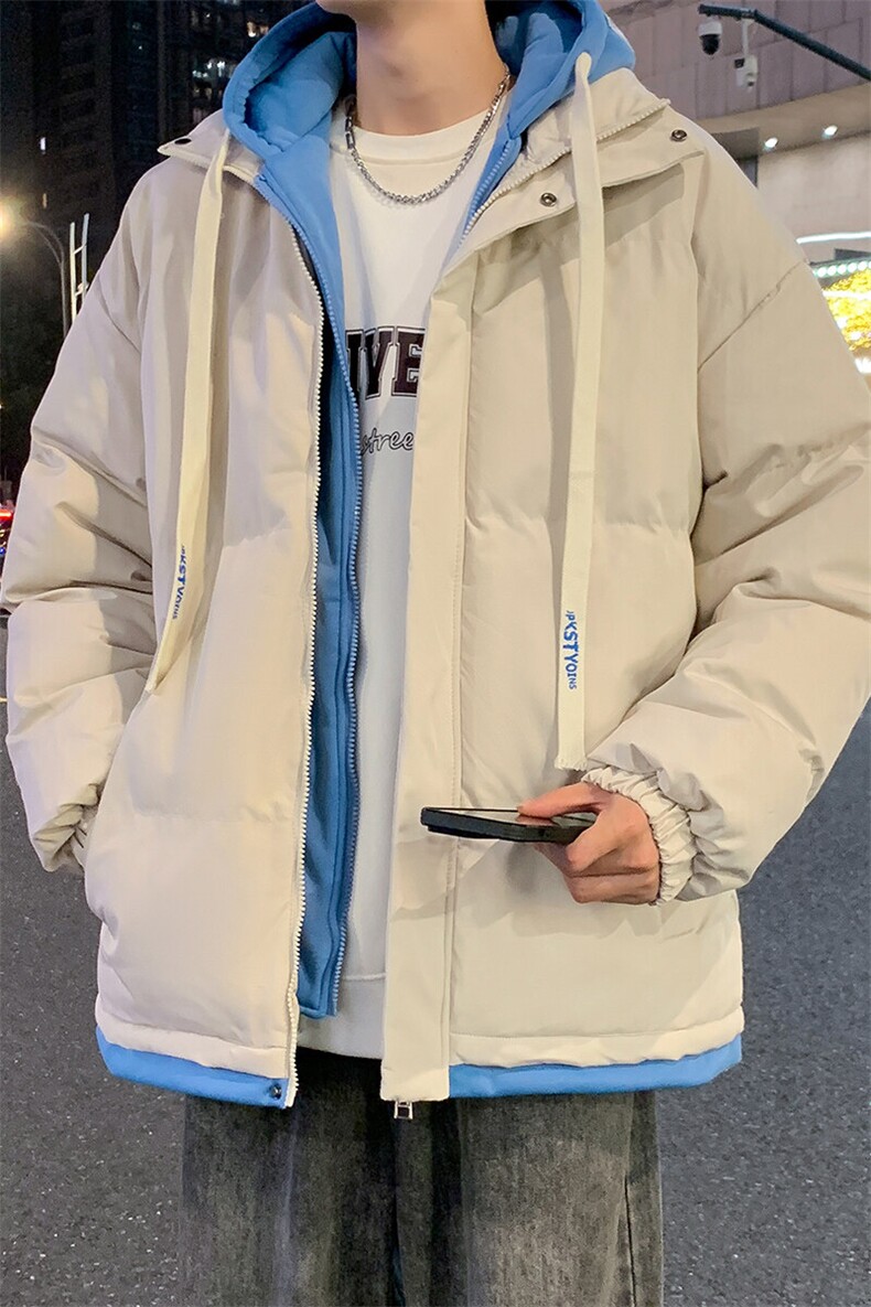 特批P70无差价冬新假两件连帽棉衣外套男青少年时尚保暖棉服M2913,男装棉衣,电商A001-1