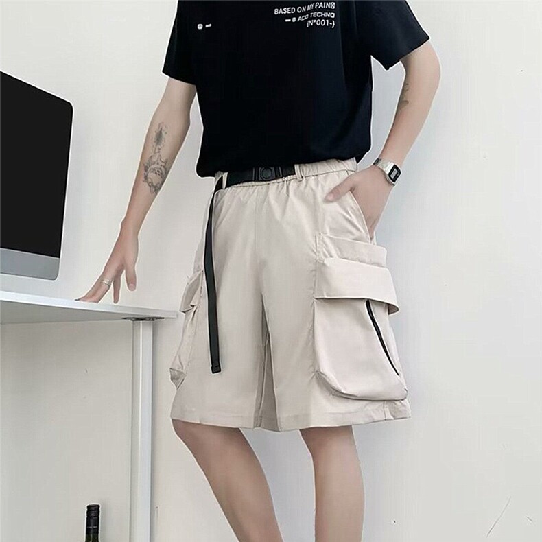 2025夏季新款工装短裤男冰丝休闲直筒裤子男五分裤DK41，男装牛仔裤，星座1108-1