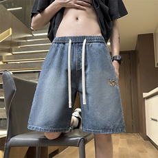 美式牛仔裤男夏季潮流百搭宽松直筒痞帅男生休闲牛仔裤D22#-P38，男装牛仔裤，电商A178