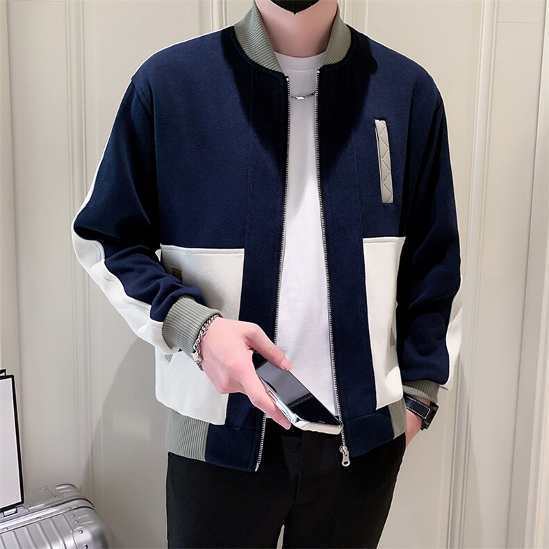 2025新款秋季棒球服外套男潮牌拼色男装夹克A313-1-1729-P130,男装夹克,电商A313-1