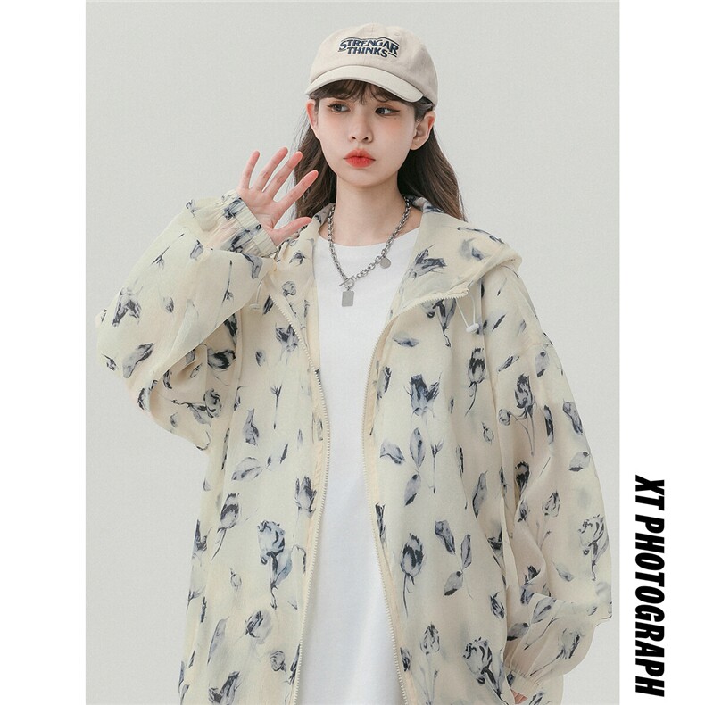 新款潮流中性风男女防晒青春休闲外套，女装大码女装，星座201-2