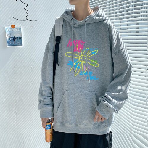 秋冬连帽套头卫衣男港风中性风大码宽松纯色厚1016-1WYM043P33,男装卫衣,星座1016-1（原电商B408-1）