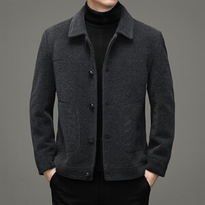 21秋冬新款休闲夹克中青年男士时尚潮牌翻领男装外套HBM2159-P200，男装夹克，电商B212（原钱塘6029）