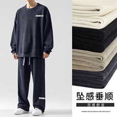 直筒垂顺美式高街免烫抗皱套装TZ817-特批98，男装休闲套装，星座718
