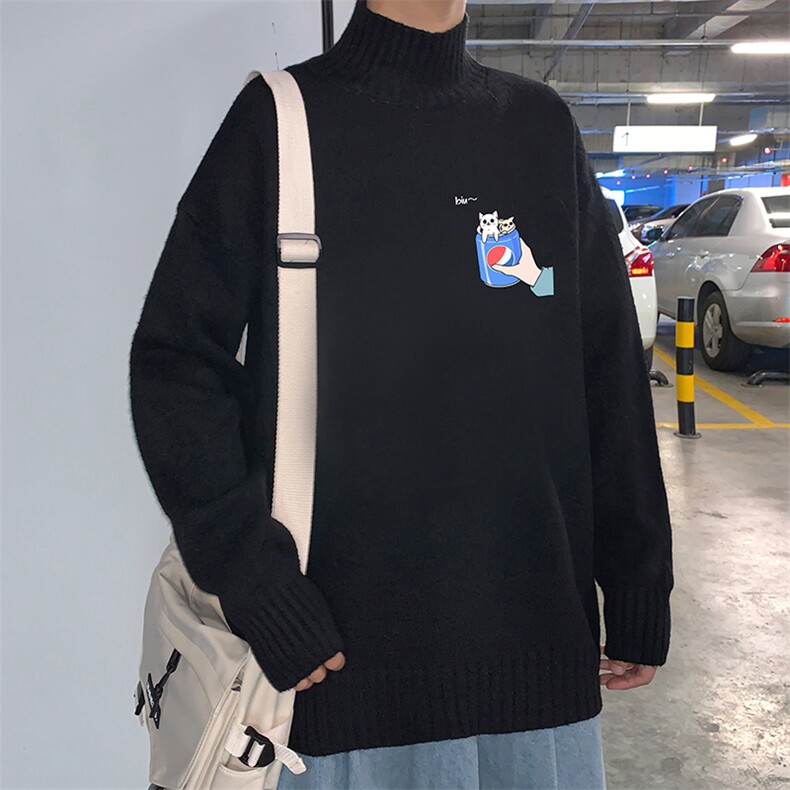 半高领毛衣男士大码针织衫男毛线衣男M18262-P45加绒款-P65,男装针织衫/毛衣,电商A040
