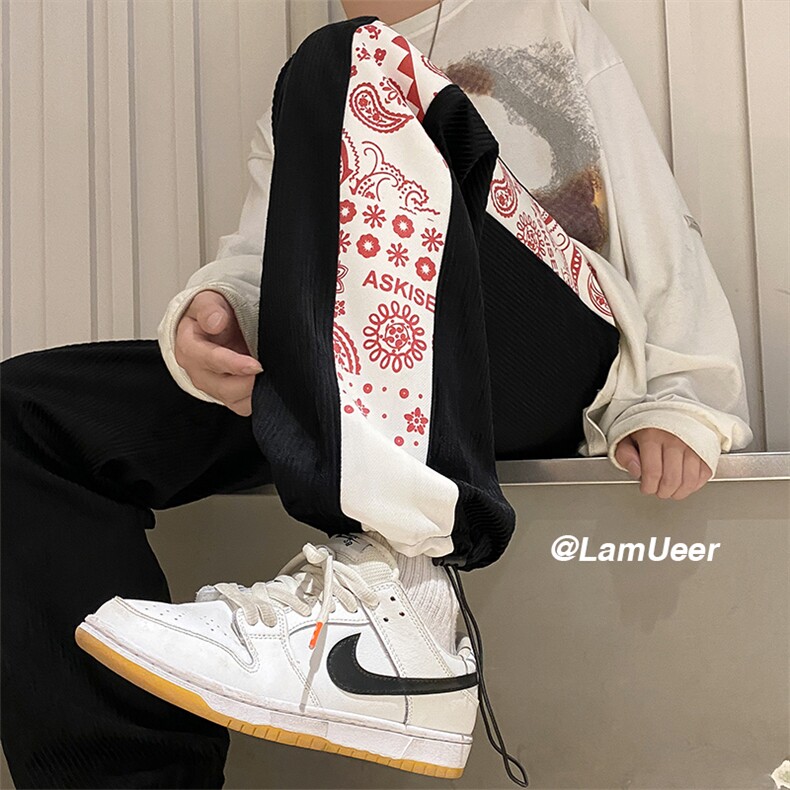 2024秋款玉米粒灯芯绒束脚裤男贴标抽绳休闲裤227-2*C62*P55控68,男装休闲裤,星座227-2