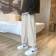 2025秋装现货灯芯绒宽松宽松大码休闲直筒运动裤DM92-P40，女装休闲裤，电商D321-1