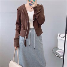 秋季加厚带帽大拉链开衫外套，其它，吾衣酷驿站