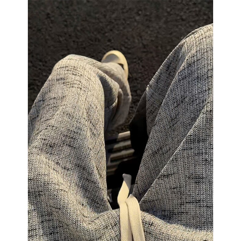 重磅420gK9527批40加绒批50针织休闲裤加厚保暖裤子宽松阔腿裤，男装棉衣，电商D229A