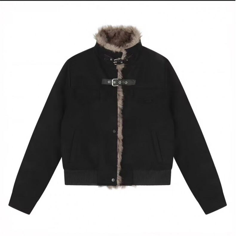 现货！现货！仓库1W件美式机车座山雕毛领棉服里布全毛加厚保暖,男装棉衣,星座506-1