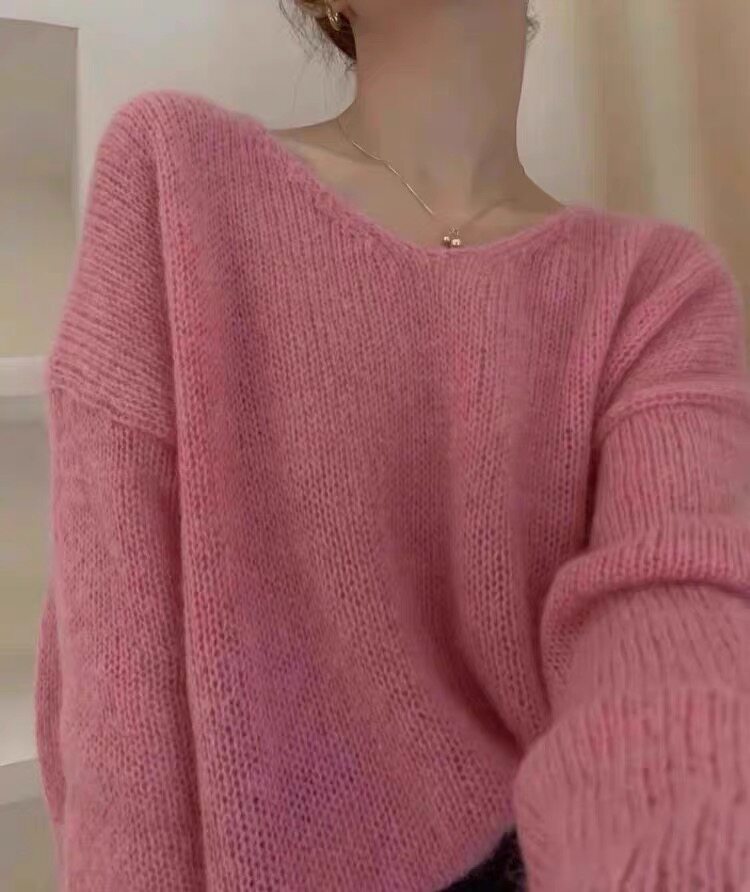 时尚百搭女士羊毛衫简约纯色保暖绞花设计舒适显瘦长袖毛衣,女装羊毛衫,思途羊绒