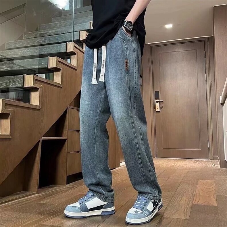 1506-1/K10551/P39牛仔裤男美式休闲直筒宽松阔腿工装裤子男款,男装牛仔裤,星座1506-1