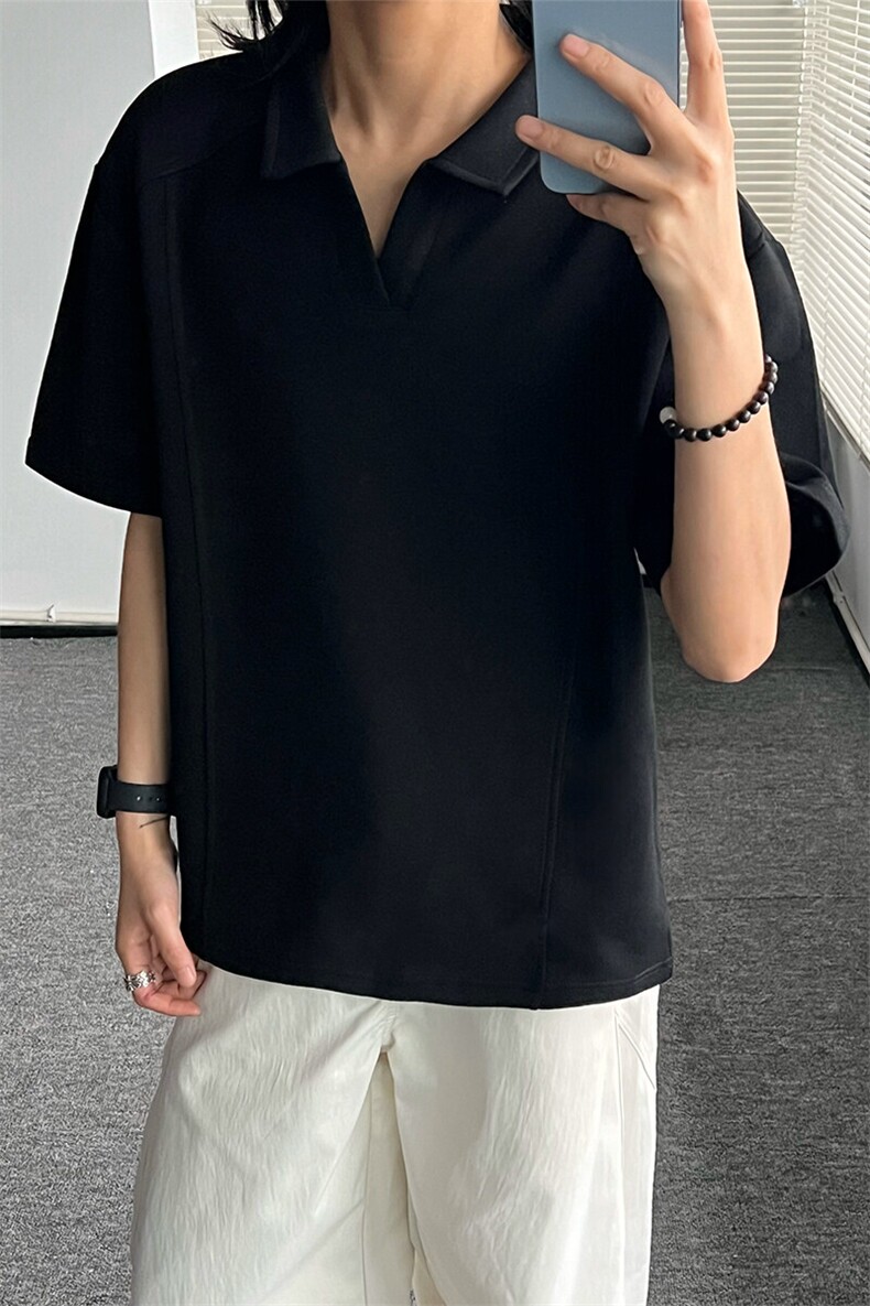 主推重磅POLO衫夏季短袖翻领半袖上衣cleanfit正肩t恤衫S419特28,男装Polo衫,电商A233-1