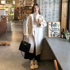 【现货】新款立领风盘扣韩系双面呢羊绒大衣，女装毛呢外套，2C269