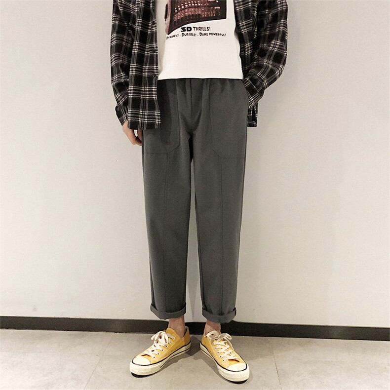 加绒2021篮球场九分裤男宽松休闲裤直筒工装裤5108-特批22加绒30,男装休闲裤,星座718-1