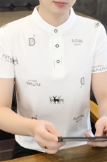 25113-P35夏季休闲时尚T恤男短袖打底衫商务休闲修身立领POLO衫，男装T恤，电商D310B-1