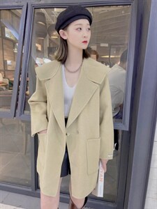 韩版双面羊毛大衣图片