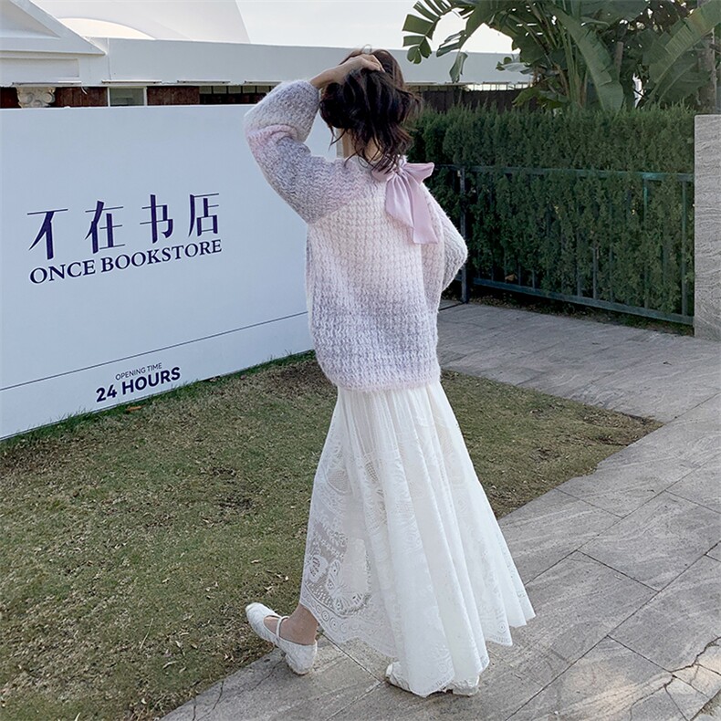 法式超好看针织毛衣套装裙女2025秋季氛围感甜美减龄半身裙两件套,女装套装/套裙,2C133