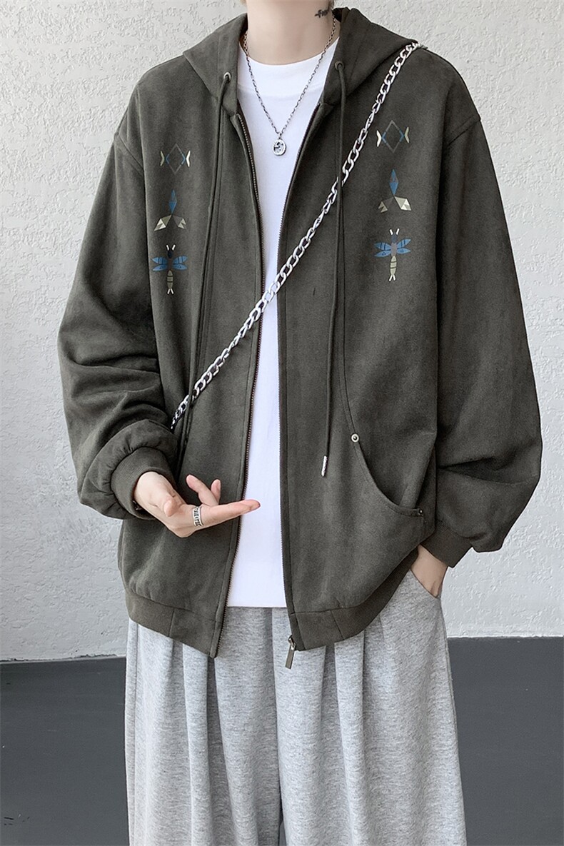 8XL-M特大码秋冬机能夹克外套冲锋衣百搭潮休闲宽松户外WY24P78,男装夹克,电商D206-1