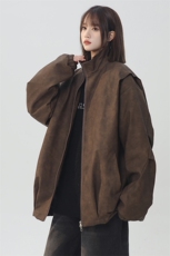 PY9099/P85新款宽松机能风磨砂皮衣皮夹克男休闲百搭痞帅上衣外套，男装夹克，电商A141
