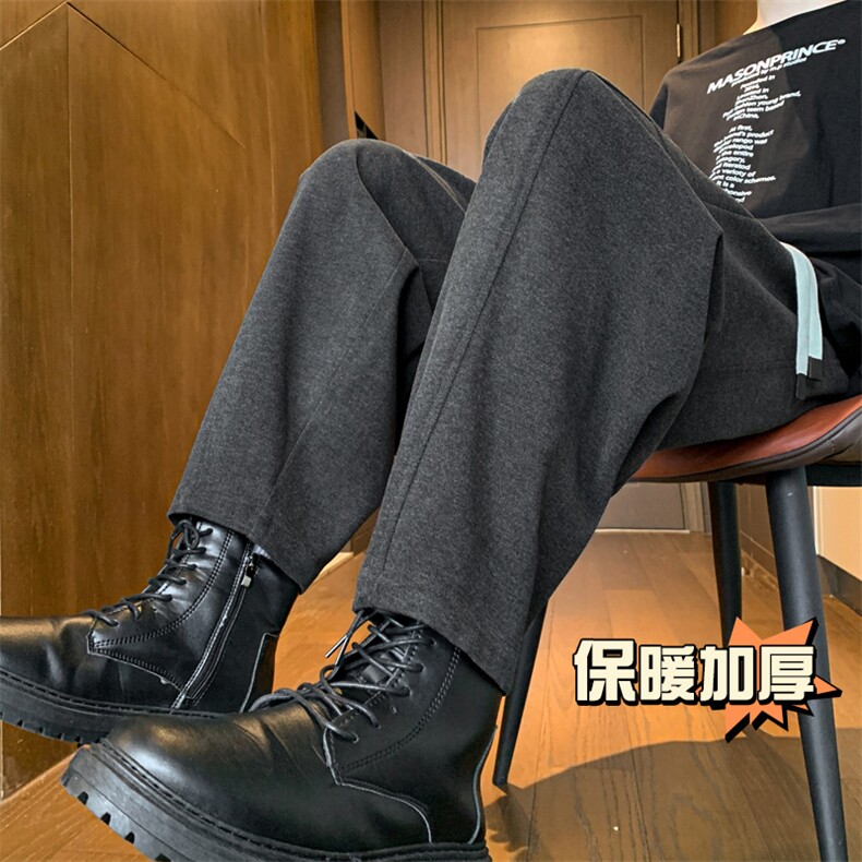 冬季新款加厚抗起球呢料哈伦裤宽松大码休闲小脚萝卜裤男873-P65,男装休闲裤,电商C305A