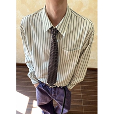 【006】尖领扣领抗皱有型商务长袖条纹衬衫A079-C428-P39，男装衬衫，电商A079