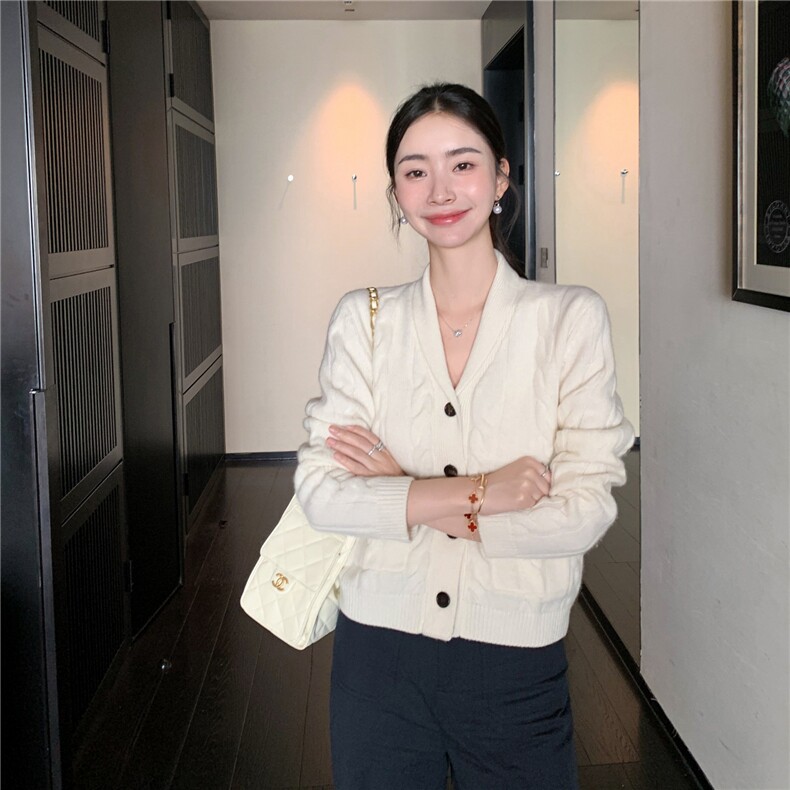 2025秋冬百搭时尚简约长袖麻花绞花,女装羊绒衫,玛卡隆羊绒