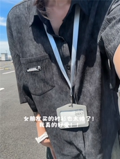 XZ809A/JJJ03/P55/控68扎染冰丝绣花小狗衬衫，男装衬衫，星座809A(原222-1)
