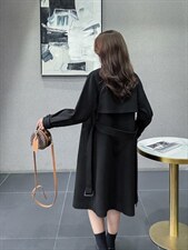 时尚修身显瘦长大衣外套，其它，千利红