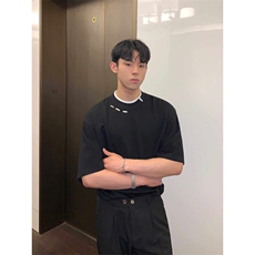 Q87/P43高质量假两件短袖男士T恤，男装T恤，星座1506
