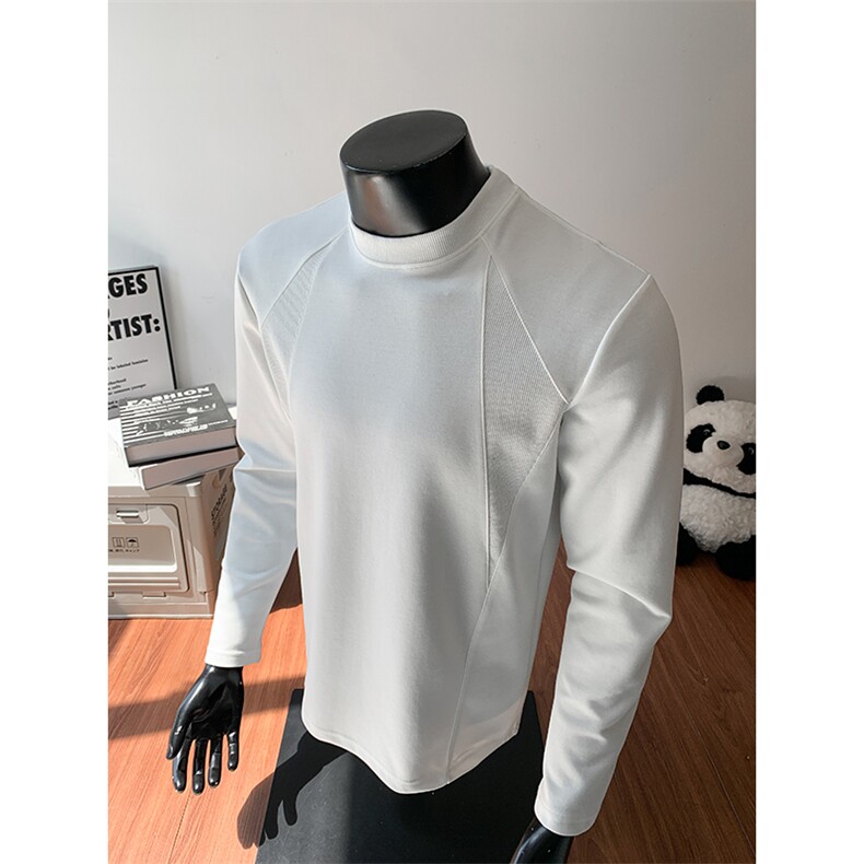 美式肩甲复古圆领长袖打底内搭Boxy卫衣cleanfit男WY0181-P45,男装T恤,星座308B-2