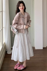 小香风设计感休闲外套女2025春季新款时尚百搭洋粉色上衣，女装短外套，幸运星