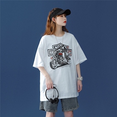 1中性风大码M-5XL图案已注册休闲情侣潮短袖T恤男7803F35控49，男装T恤，星座226-2