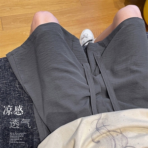 夏季短裤 X2404-TP18  薄款冰丝休闲裤男士宽松透气运动五分裤图片