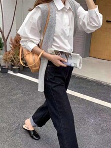 〖现货〗秋冬新款  直筒牛仔裤 高腰显瘦图片