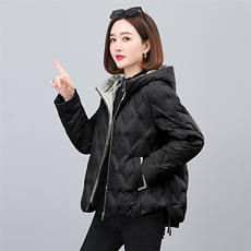 2023新款时尚休闲连帽羽绒服修身显瘦保暖外套，女装羽绒服，依恋蒂丝