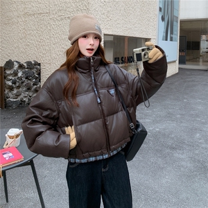 大货已出！蛋白皮格子拼接羽绒服R2C086-2598P285K398图片