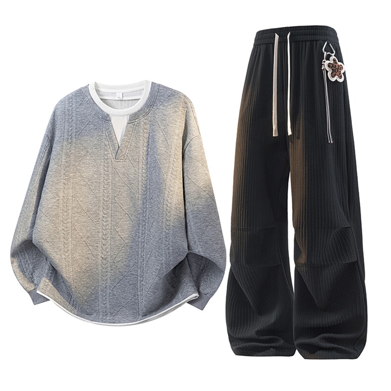 美式潮流宽松休闲套装A161-MT-2601TZ-P83，男装休闲套装，电商A161