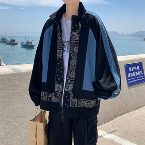 腰果花拼接夹克男韩版潮流高街帅气2025冬季新款ins外套W5477-P43图片