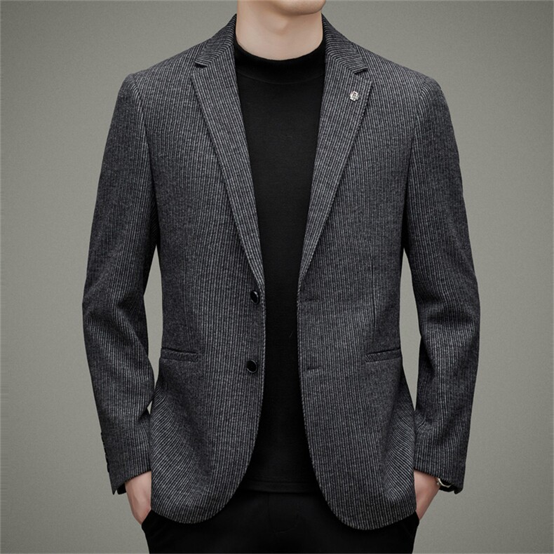 DJA637钱塘2020-3中年男士秋冬季新款百搭厚款商务休闲西服P170图片