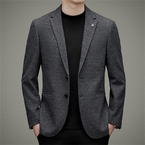 DJA637钱塘2020-3中年男士秋冬季新款百搭厚款商务休闲西服P170,2019秋冬男新款西服搭配图片