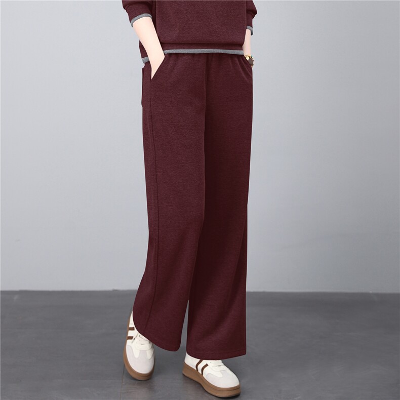纯色窄版阔腿裤女秋季高腰垂感显瘦香蕉裤2025春秋薄款新款运动裤，女装休闲裤，涵誉
