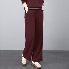 纯色窄版阔腿裤女秋季高腰垂感显瘦香蕉裤2025春秋薄款新款运动裤，女装休闲裤，涵誉