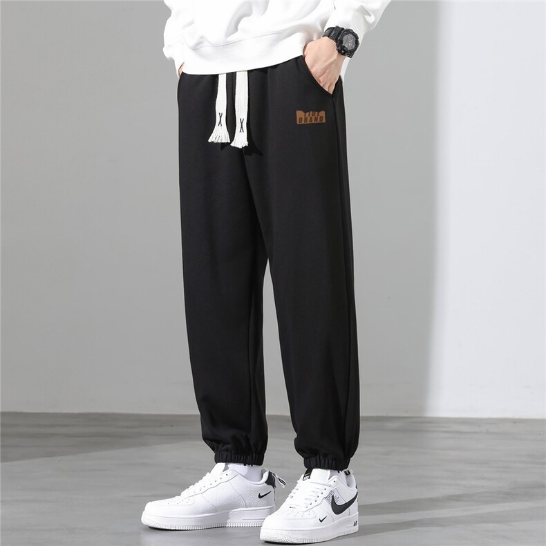 休闲裤男束脚长裤子男九分裤男运动裤男A068-WZNK135-TP25加绒35,女装休闲裤,电商A068