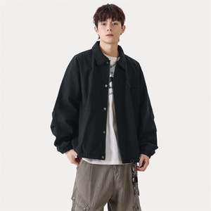 2025新款现货纯棉夹克男宽松翻领上衣外套DSA157B-J2560-P86图片