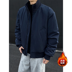 夹克棉衣男冬季加厚保暖防水短款棒球服外套男 5D1199-TP48不图片