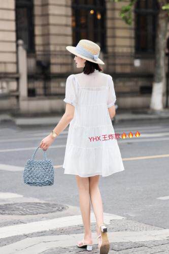 2021夏装连衣裙甜美宽松显瘦中长款两件套裙，女装连衣裙，与慧辛