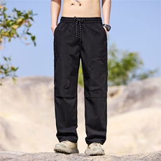 军绿色冲锋裤男士2026春夏款宽松休闲裤美式直筒工装裤YK10主推，男装工装外套，星座224-3